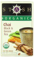 Stash Tea Organic Earl Grey Black and Green Tea, 18 Count Tea Bags in Foil (Pack of 6) N34