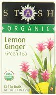 Stash Tea Organic Earl Grey Black and Green Tea, 18 Count Tea Bags in Foil (Pack of 6) N48