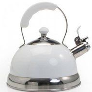 Tea Kettle - Whistling - 2&frac12; qt - SS/White