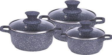 Wonderchef Die-Cast Aluminium Casserole Set, 6-Pieces, Grey