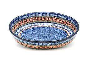 Polish Pottery Baker - Oval - Medium - Aztec Sun