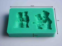 Cartoon Bear Shaped 3d Silicone Cake Fondant Mold Cake Decoration Tools Candle Moulds N2