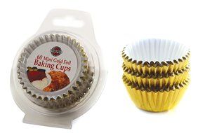 Kitchen, Dining &amp; Bar Gold 60 Mini Cupcakes, Muffins, Bonbons or Candy Cups