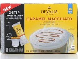 Gevalia Kaffe K-Cup &amp; Froth Packets, 6 Count - Pack of 2 -Caramel Macchiato (Caramel Macchiato)