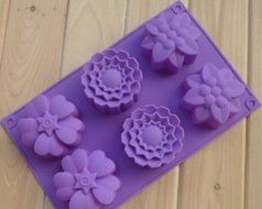 Lvxuan 6 Cavities Big Flower Silicone Cake Baking Mold Cake Pan Muffin Cups Handmade Soap Moulds Biscuit Chocolate...