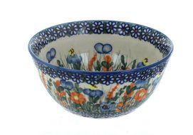 Polish Pottery Spring Butterfly Cereal Bowl