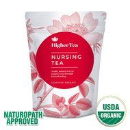 Nursing Tea by Higher Tea, Increase Breastmilk Supply with Fenugreek, Fennel, &amp; Organic Herbs. Galactagogue Breastfeeding...