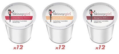 Skinnygirl Naturally Flavored White and Green Tea 3 Flavor Variety Bundle, 12 Single Serve Cups Ea. (36 Total...