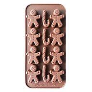 QINF Gingerbread Man Christmas Tree Stick Silicone Jelly Chocolate Cake Mold