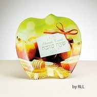 Glass Rosh Hashanah Apple Dish