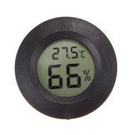 Chinatera New LCD Round Digital Thermometer Hygrometer Temperature Humidity Meter (Black)