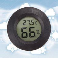 Chinatera New LCD Round Digital Thermometer Hygrometer Temperature Humidity Meter (Black) N2