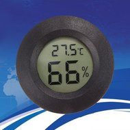 Chinatera New LCD Round Digital Thermometer Hygrometer Temperature Humidity Meter (Black) N3