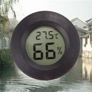 Chinatera New LCD Round Digital Thermometer Hygrometer Temperature Humidity Meter (Black) N4