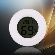 Chinatera New LCD Round Digital Thermometer Hygrometer Temperature Humidity Meter (Black) N12