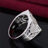 Silver cubic zirconia Fashion Noble Classic Men Ring size 9-11 (11) N4