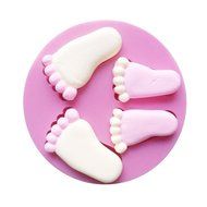 OUMOSI Baby Foot Shape 3D Silicone Mold Non-Stick Cake Decorating N2