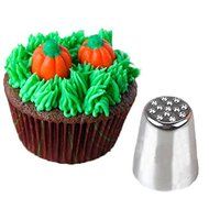FunnyToday365 Silver Grass Hair Cake Cupcake Decorating Tip Tools