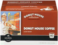 Donut House Light Roast Coffee K-Cups, K-Cup Portion Count for Keurig K-Cup Brewers (Count of 80)