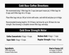 Cold Buzz Coffee (Medium) - Cold Brew Iced Coffee Packs N2