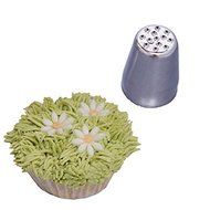 FunnyToday365 Silver Grass Hair Cake Cupcake Decorating Tip Tools N2