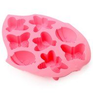 DUFUSTORE Chocolate Cake Candy Baking Silicone Bakeware Mould 8pcs Insects mode Random Color