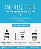 Cold Buzz Coffee (Medium) - Cold Brew Iced Coffee Packs N4