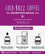 Cold Buzz Coffee (Medium) - Cold Brew Iced Coffee Packs N6