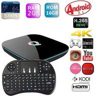 RiSheng Q-Box Google Android TV Box Amlogic S905 2G/16G Quad Core Android 5.1 Dual Band Wifi BT 4.0 Kodi Add-Ons...