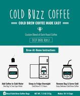 Cold Buzz Coffee (Medium) - Cold Brew Iced Coffee Packs N13