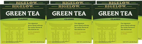 Bigelow Green Tea, 40-Count Boxes (Pack of 6) N5