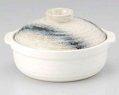 Ishime Ginga for 4-5 persons 11.7inch Donabe Japanese Hot pot White Ceramic Made in Japan