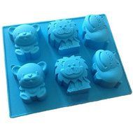 Wocuz Lions, Bears, Hippo Silicone Mold, Cake Mold, Pudding, Mousse Mold, Muffin Mold, Soap Mold, DIY Ice Tray...