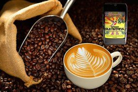 Old Faithful Espresso Medium Dark Full-City Roast, From Nectar of Life. Whole Bean Coffee, Gourmet Coffee. Cr&egrave;me...