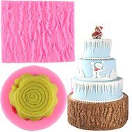 Mujiang Tree Bark texture Design Cake Decorating Supplies Fondant Impression Mat N5