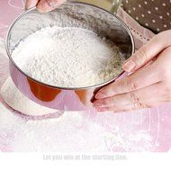 SZHTSWU Professional Round Stainless Steel Flour Sieve with 40 Mesh(4.5Inch, 18/8 Steel) N3