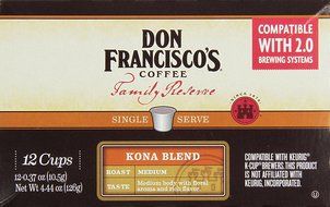 Don Francisco Family Reserve Single Serve Coffee, Kona Blend, 12 Count, 4.44oz Box (Pack of 3) N5