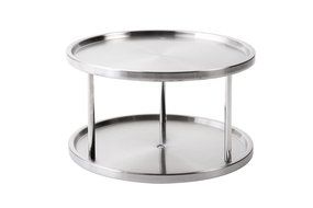 Lazy Susan Turntable Kitchen Organizer Spices Tableware Food Service - 10.5" Stainless Steel