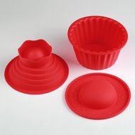 Gigamax(TM)1 set 3 Pack Big Silicone Cupcake Cake Mould Top Cupcake Bake Set Baking Mold N2