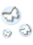 BestHome 3PCS Cookie Molds Butterfly Flower Cutter White N3