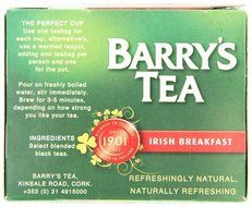 Barry's Irish Breakfast Tea, 80 Count Tea Bag N4