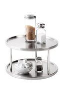 Lazy Susan Turntable Kitchen Organizer Spices Tableware Food Service - 10.5" Stainless Steel N6