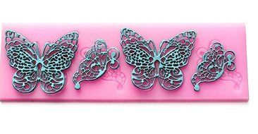 Padshow Pink Butterfly Silicone Mold Cake Decoration Tool for Fondant Cake Cupcake N3