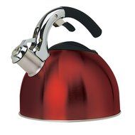 Primula Soft-Grip 3-Quart Stainless Steel Whistling Tea Kettle, Red N2
