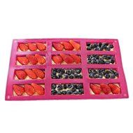 New 12 Cell Pink Purple Green Silicone Mould Sponge Finger Cake Bar Bakeware Mold Baking Tray