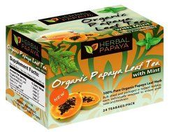 Papaya Leaf Tea - Mint Flavor 24 Teabags Organic - From Herbal Papaya