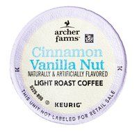 Archer Farms K-Cup Cinnamon Vanilla Nut Coffee Light Roast 18 Count (1 Box) N5