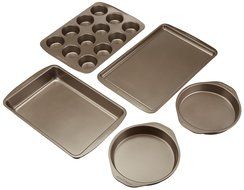 Baker&#039;s Secret 5-Piece Easy Store Bakeware Set Non Stick