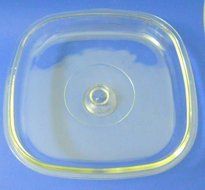 Pyrex Glass Square Lid A-12C 10 3/8 In. Wide fits Various Corning Ware Casseroles