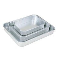 3 Piece Aluminum Oven Baking Tray Set N2